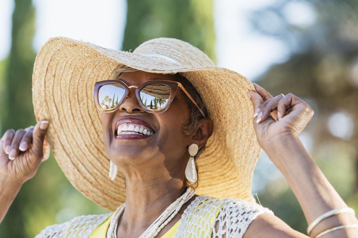 senior African-American woman wearing sunglasses