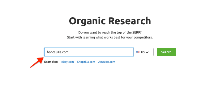 SEMrush Organic Research - Competitor Research