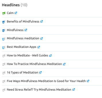 Topic Research Report - Headlines