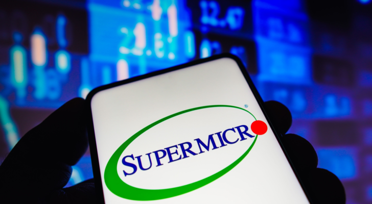 In this photo illustration, the Super Micro Computer, Inc. (SMCI) logo seen displayed on a smartphone screen