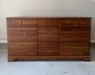 Pictured: A dresser Harris bought for $50 and sold for $550