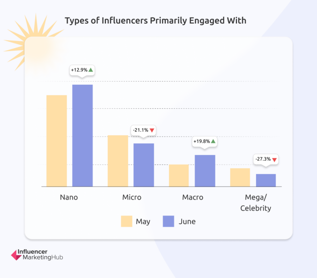 Types of Influencers Primarily Engaged With
