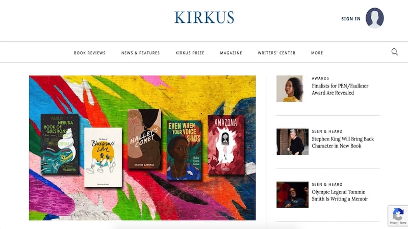 Kirkus Media home page