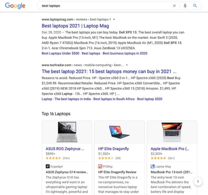 Best Laptops Google Search