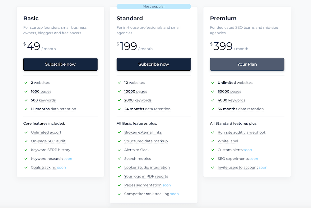 Sitechecker - Pricing Plans