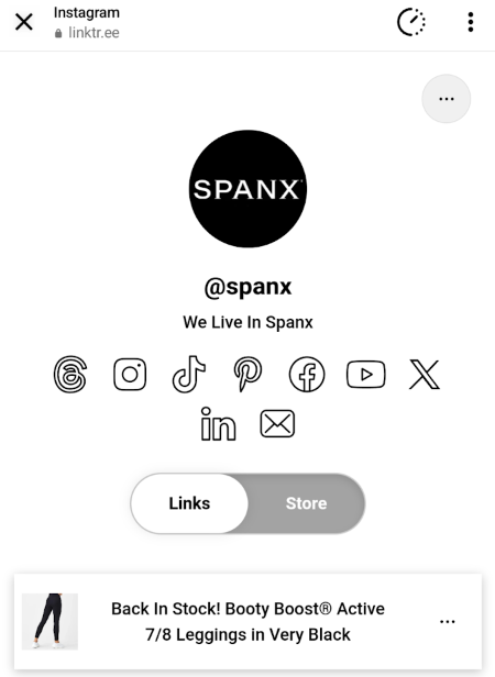 spanx link in bio example 2