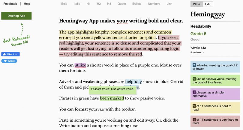 Hemingway Editor