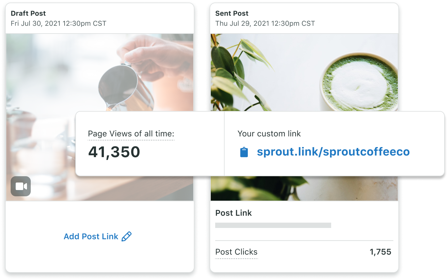 Sprout Social's Sproutlink link in bio tool