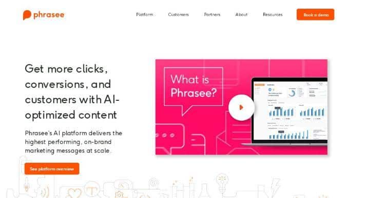 phrasee homepage