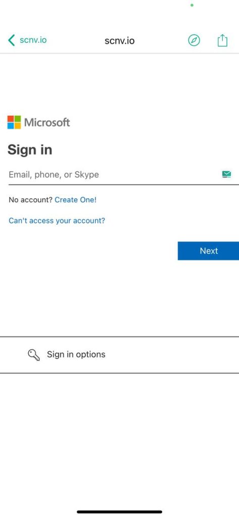 Phishing login form pointed to by a QR code