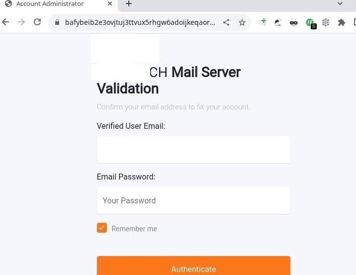 Phishing login form in IPFS