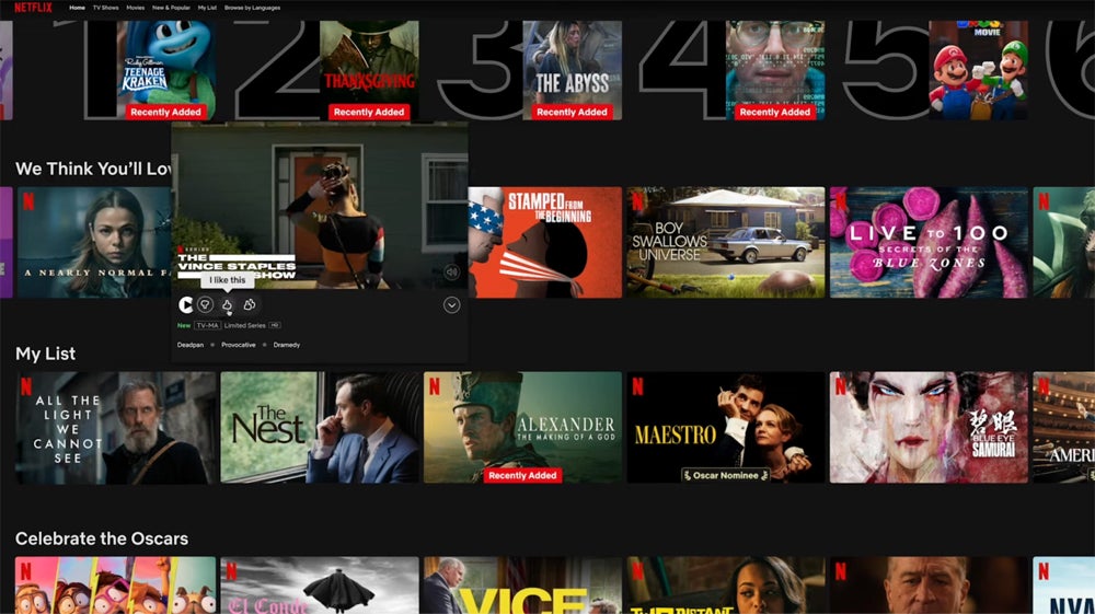 Netflix product reco.