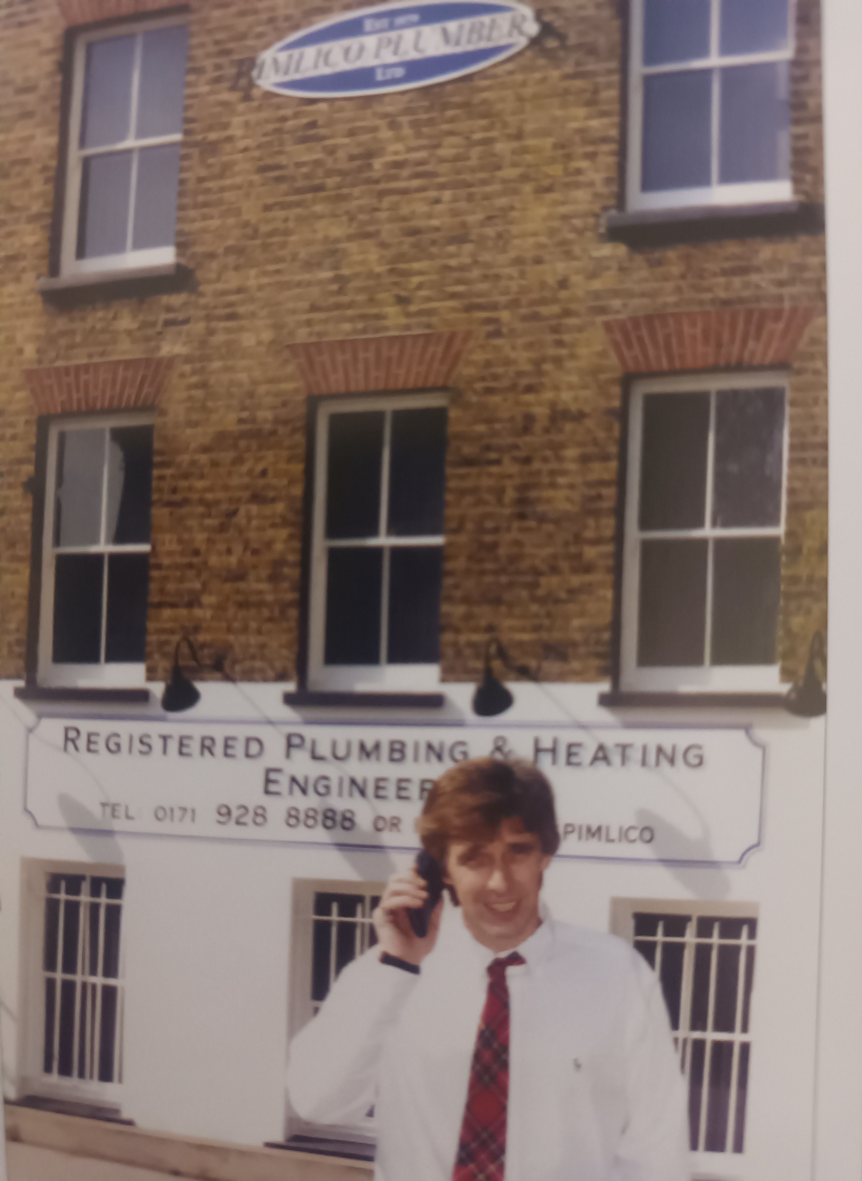 Charlie outside his Lambeth Road premises