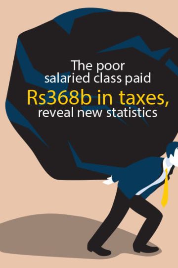 Salaried class taxed record Rs368b