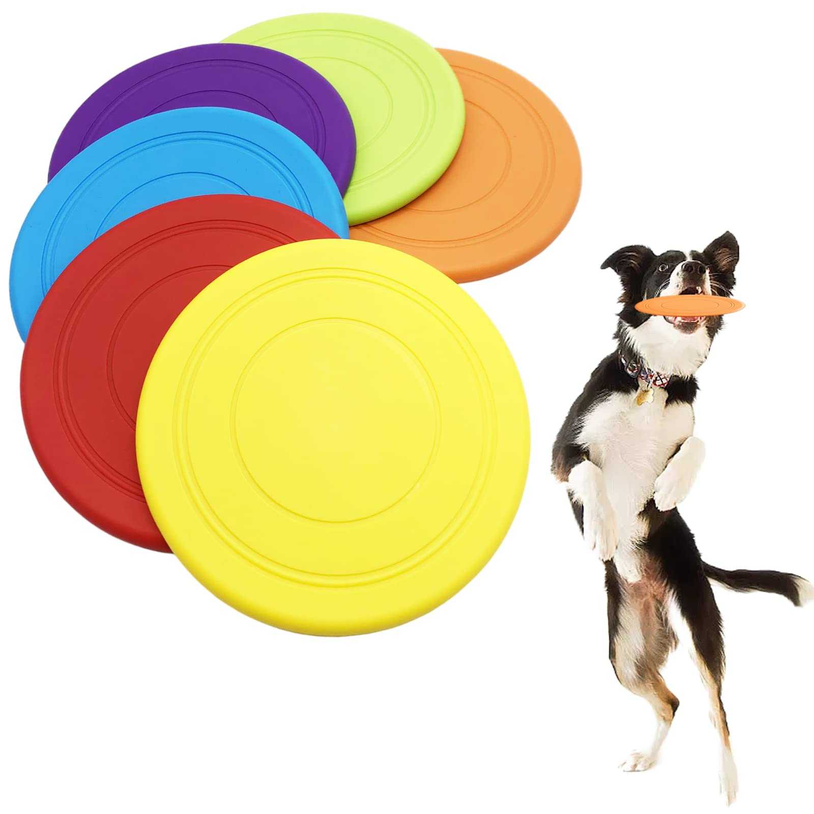 Bvrbaory 6 Pack Dog Flying Disc