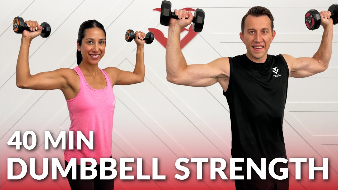 Dumbbell Full Body Workout Strength Training at Home for Women & Men - Total Body with Weights - YouTube