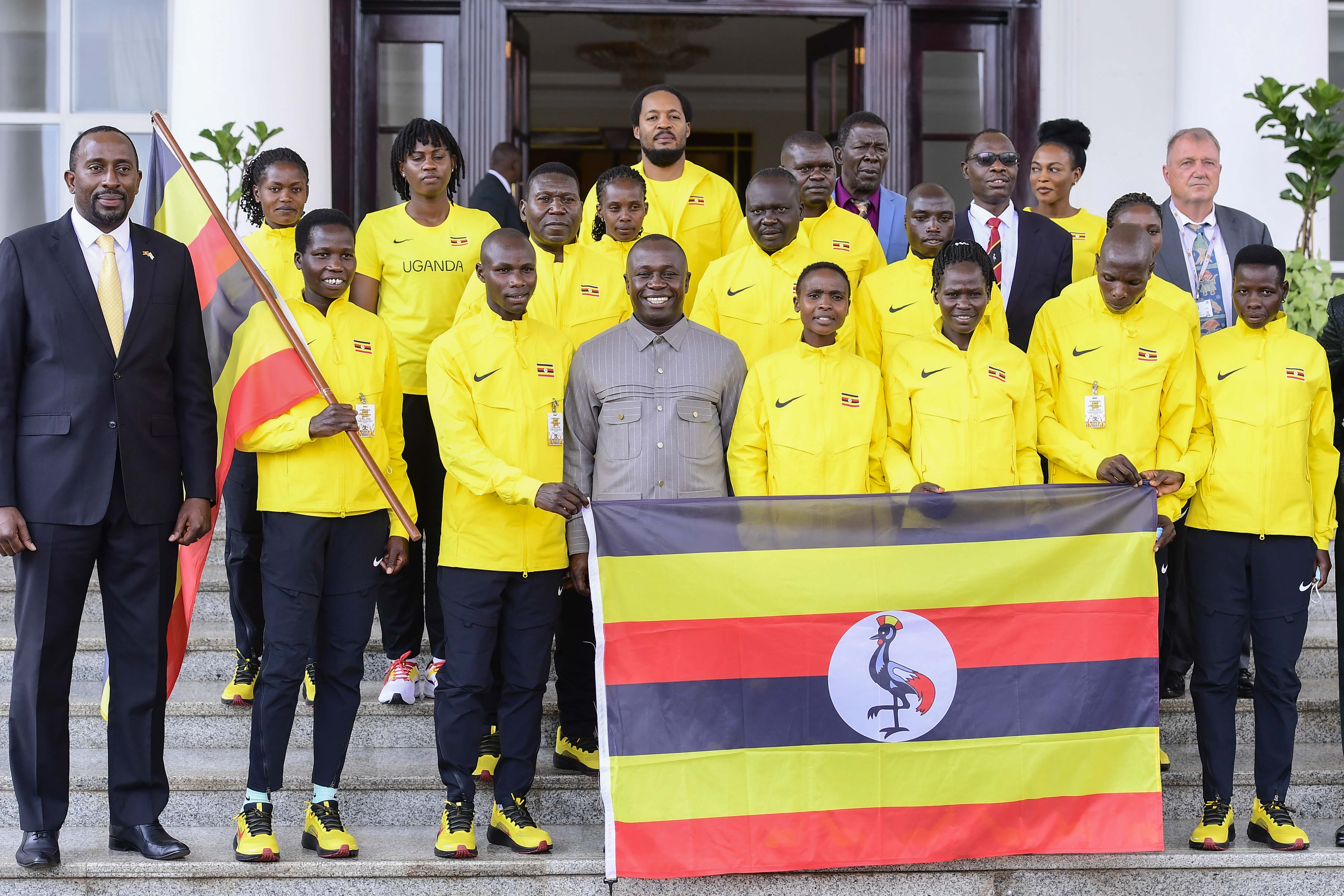 The First Lady Mrs. Museveni acknowledged President Museveni's steadfast support for sports and highlighted ongoing investments in sports infrastructure, including the completion of the National High Altitude Training Centre in Kapchorwa and upcoming stadiums in Hoima and Lira. (Credit: PPU)