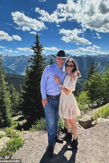 Lady Violet Manners, 30, reveals she is engaged to ‘Caledonian Cowboy’ Bill Garnock, son of the 16th Earl of Lindsay – in a surprise Instagram post