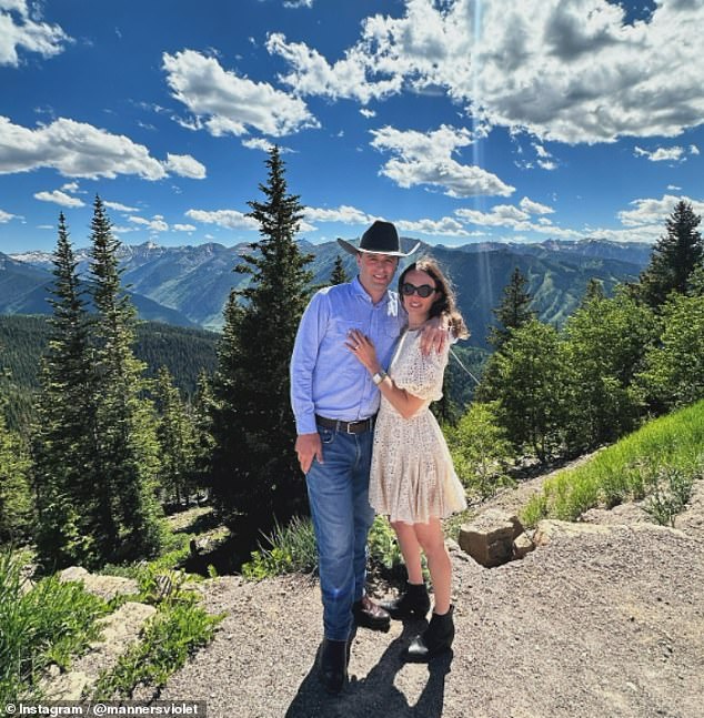 Lady Violet Manners, 30, reveals she is engaged to ‘Caledonian Cowboy’ Bill Garnock, son of the 16th Earl of Lindsay – in a surprise Instagram post