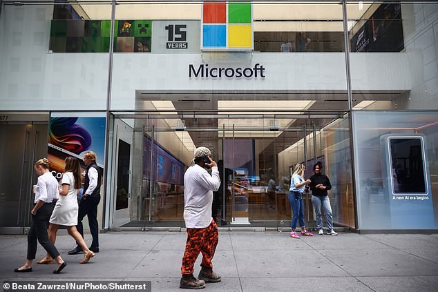 Microsoft's share price took only a slight knock after  an estimated 8.5million computers were disabled by a global IT meltdown