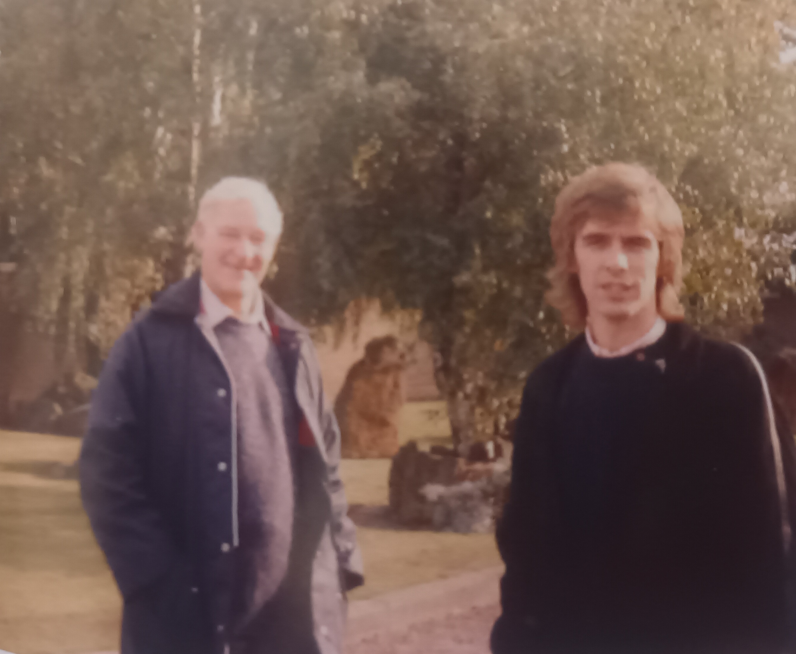 Charlie with dad Sid, when he was 28 years old