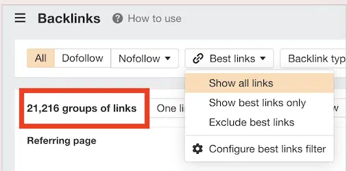 Analyze the volume of authoritative backlinks they’ve earned - All links