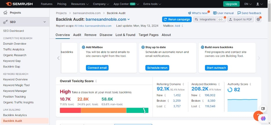 Backlink Audit Semrush