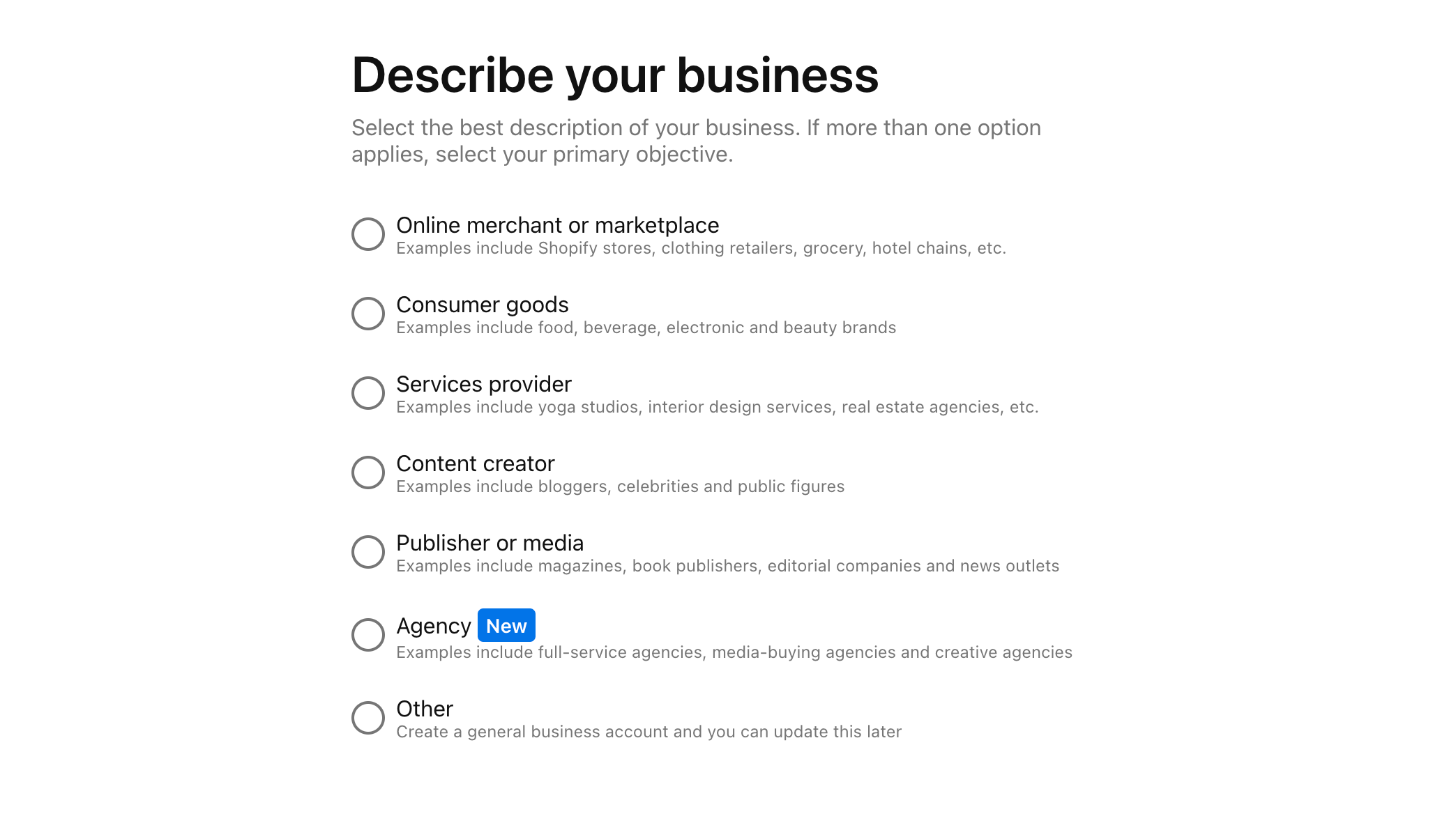 Pinterest business sign up flow