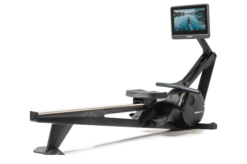 Hydrow wave rower machine with screen on.