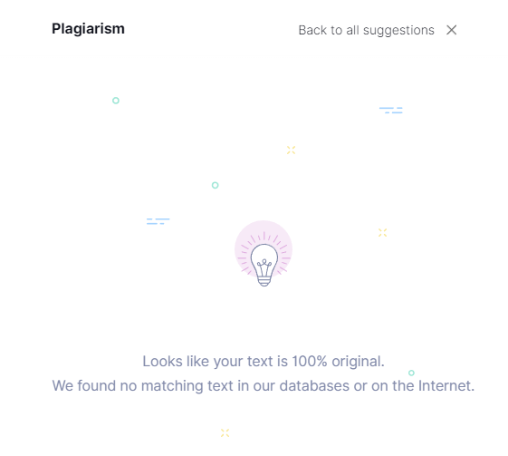 grammarly plagairism