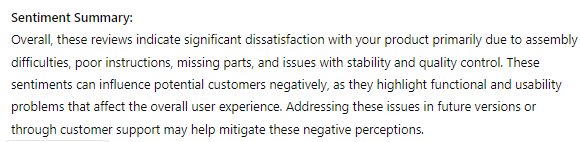 ChatGPT sentiment summary