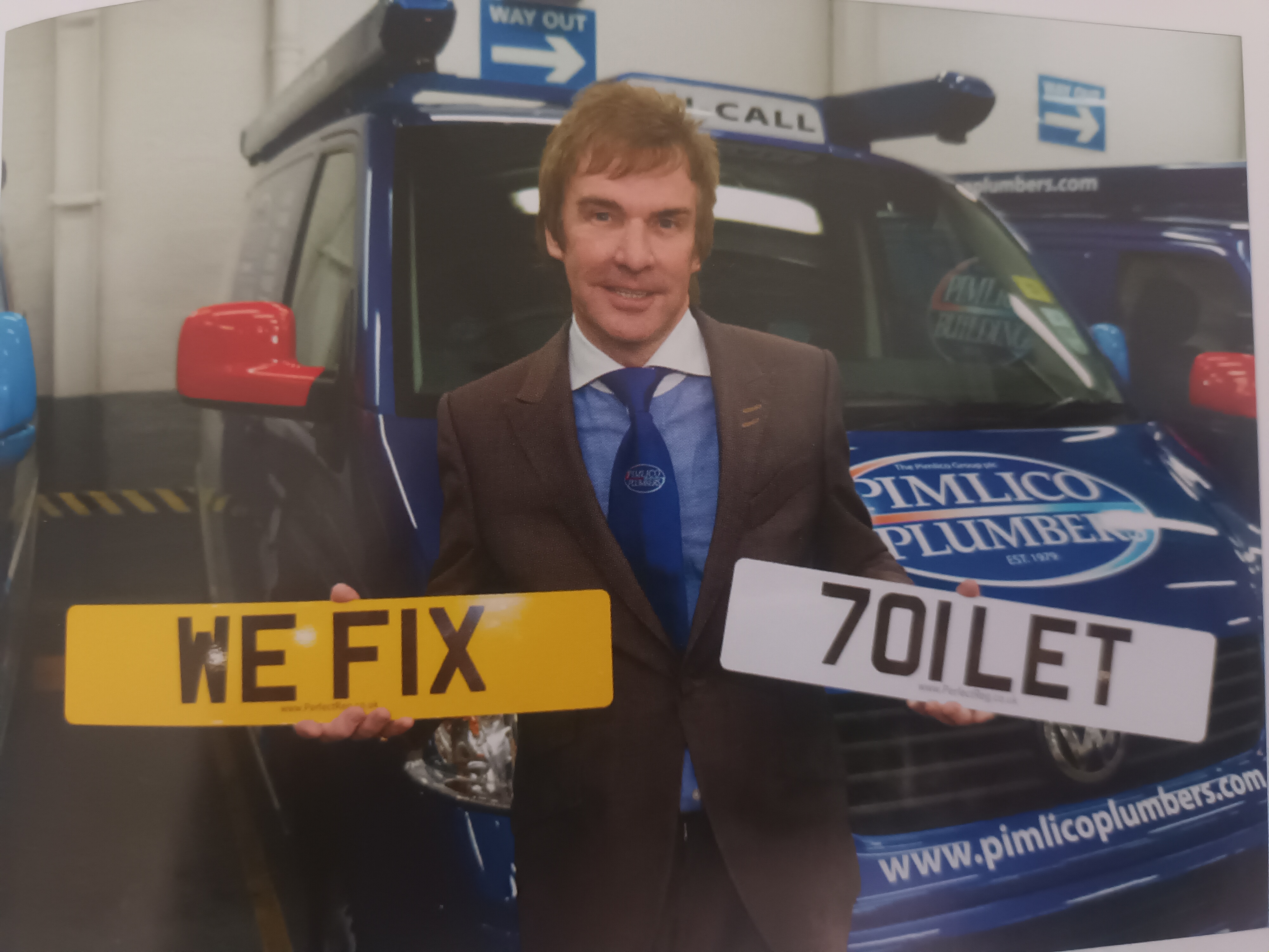 He made his millions with Pimlico Plumbers and often bought comedy licence plates for his vans