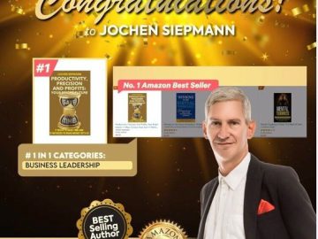 AI Innovator Jochen Siepmann’s Book Productivity, Precision, and Profits Becomes an Amazon No. 1 Best Seller