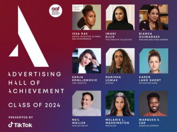 AAF WELCOMES NEW INDUCTEES INTO THE ADVERTISING HALL OF ACHIEVEMENT