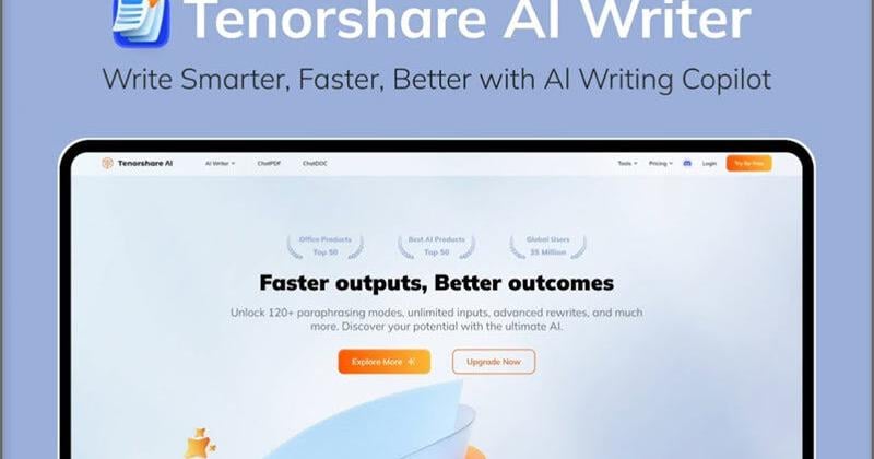 Tenorshare AI Writer Release: Boost Your Writing Efficiency and Content Creation | National