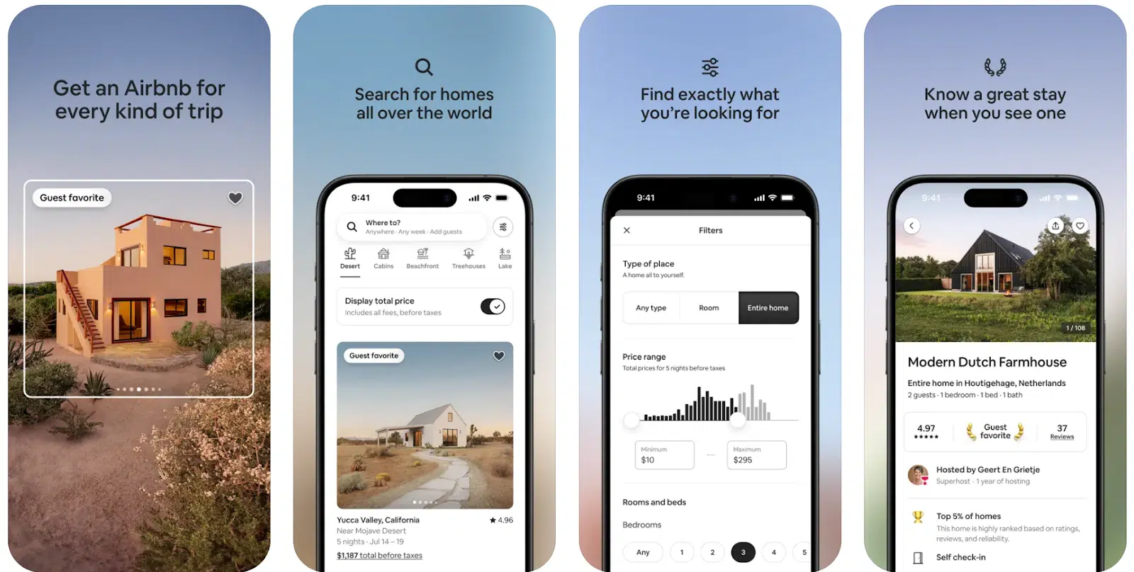 Airbnb iPhone screenshots