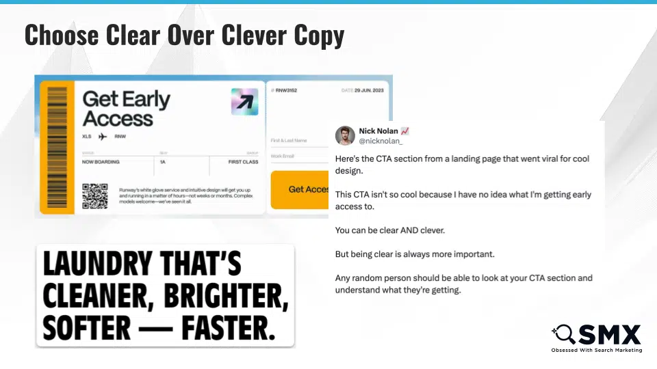 Clear over clever for copy