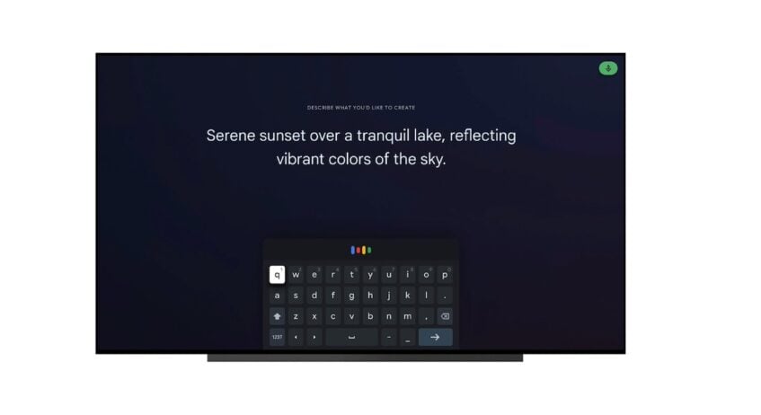 Gemini prompts for creating a sunset screensaver on Google TV