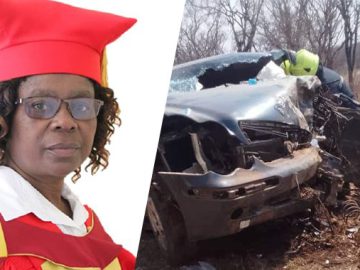 Honda Fit and Mercedes Benz head-on accident kills senior university lecturer: 6-months old baby thrown out unscratched!