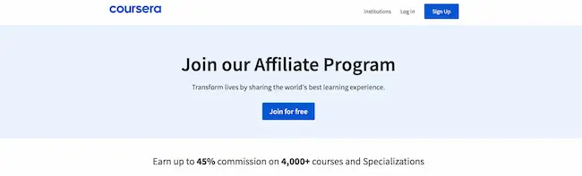 Coursera - best affiliate programs.