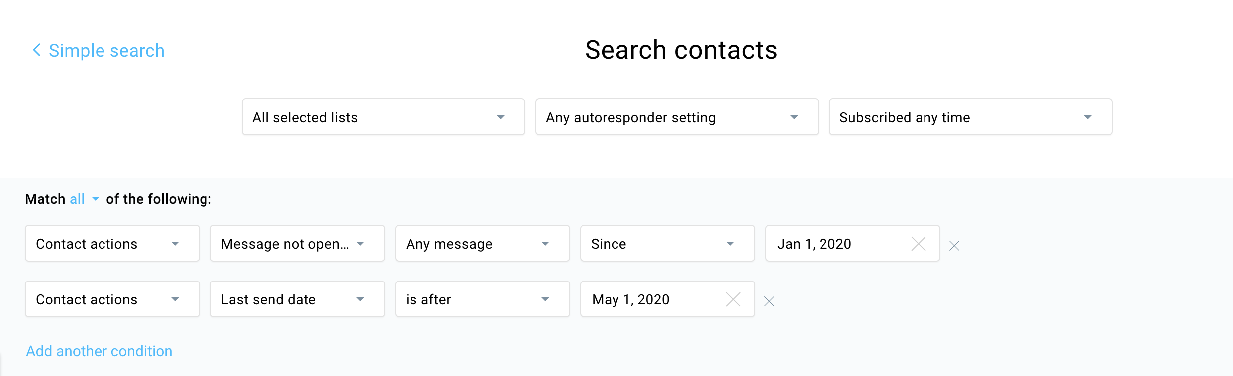 How to find contacts based on their engagement score in GetResponse.