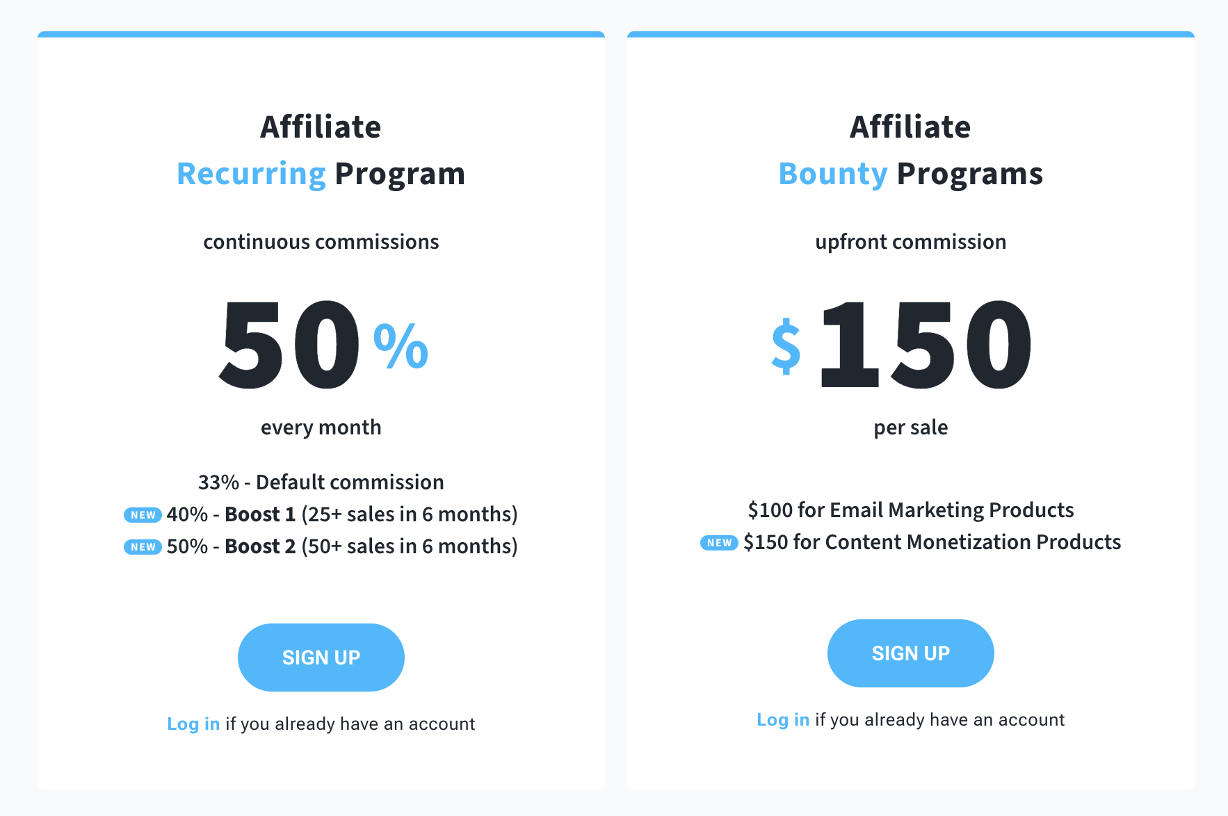 GetResponse's high ticket affiliate programs