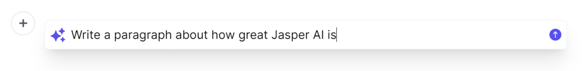 Jasper text prompt.