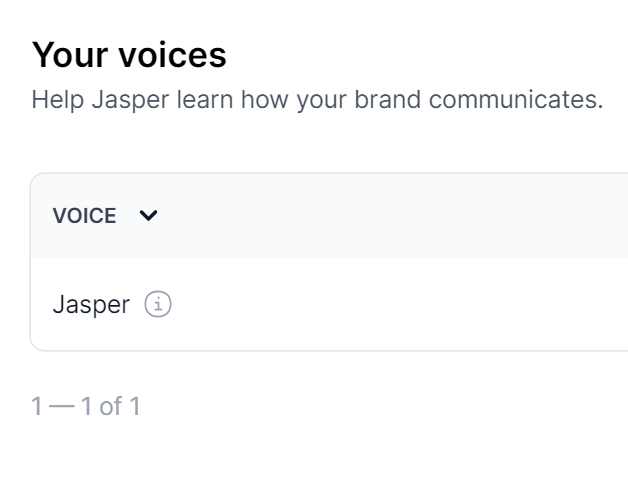 Jasper voices.