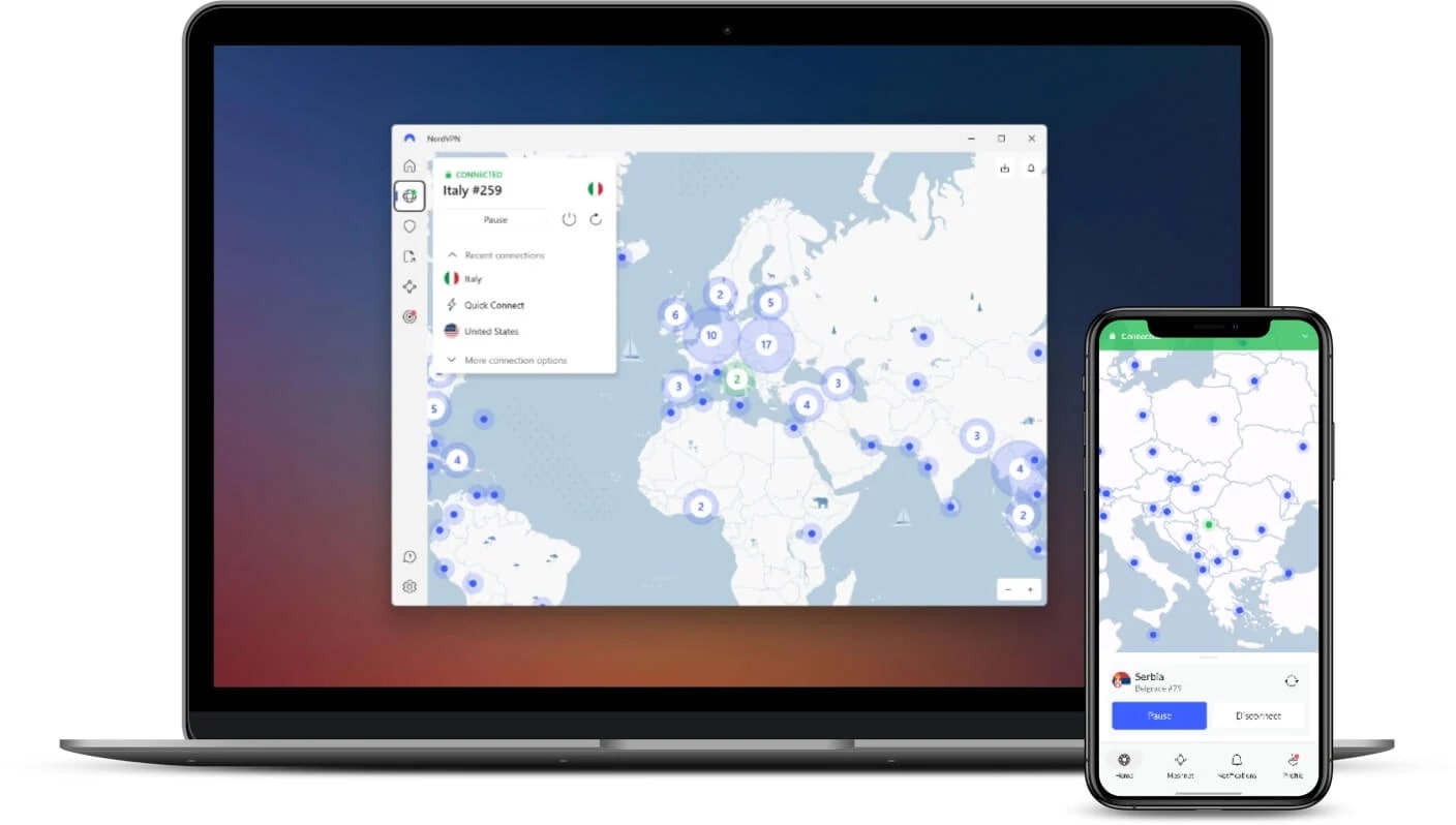 Image Of Nordvpn On Pc And Mobile Devices