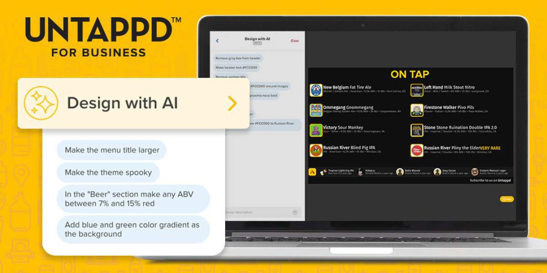 Untappd for Business launches AI-driven digital menu designer