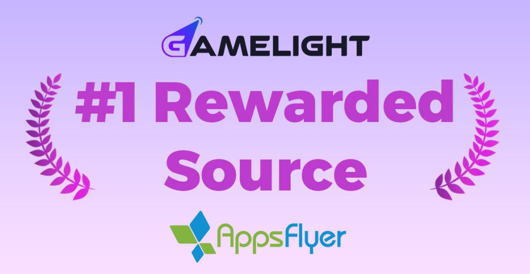 Gamelight recognised as #1 rewarded source in latest AppsFlyer Performance Index