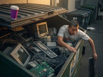 Dumpster Diving for Vintage Money-Making Tech!