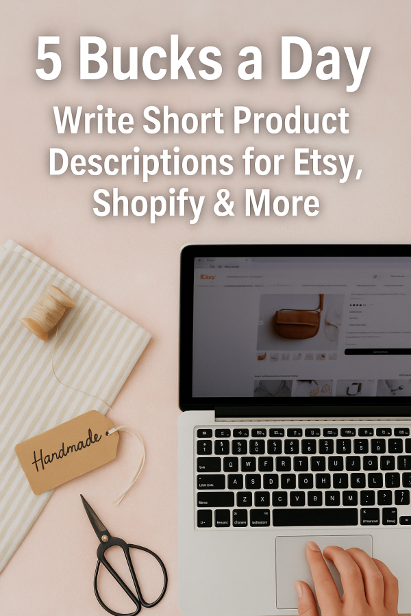 5 Bucks a Day: Write Short Product Descriptions for Etsy, Shopify & More