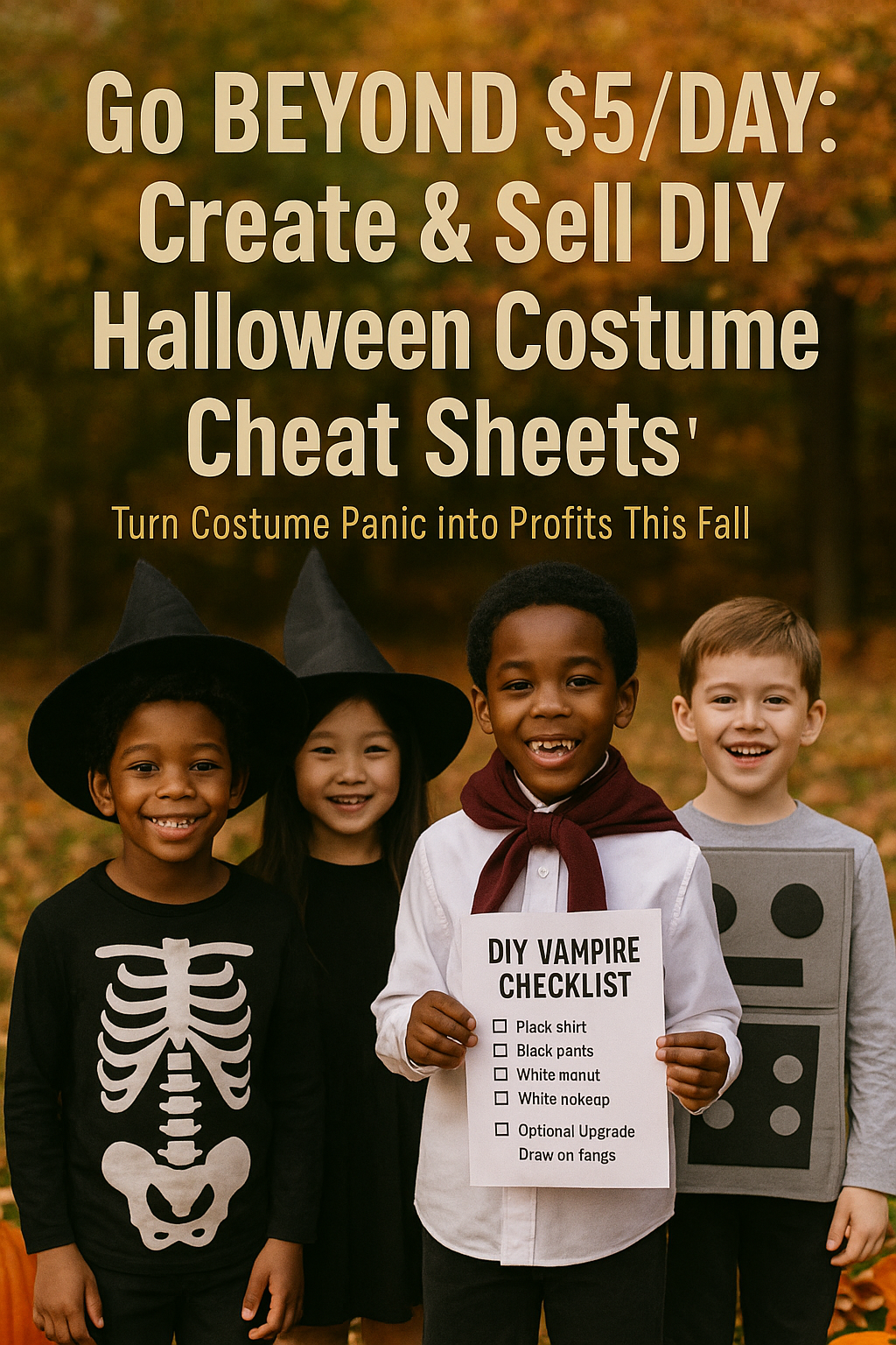 Go Beyond /Day: Create & Sell DIY Halloween Costume Cheat Sheets!